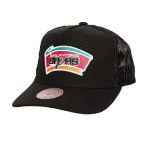 Casquette de baseball Mitchell & Ness Monogram Trucker HWC San Antonio Spurs Noir 771146