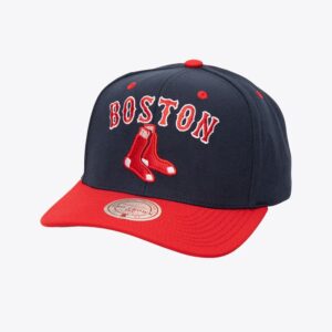Mitchell & Ness Marine Boston Red Sox All In 2.0 Pro Crown Snapback Chapeau Bleu 772412