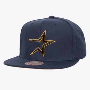 Mitchell & Ness Navy Houston Astros Cooperstown Collection Logo Eclipse OG Snapback Hat Bleu 772221