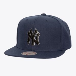 Casquette Snapback Mitchell & Ness Navy New York Yankees Logo Eclipse OG Bleu 772226