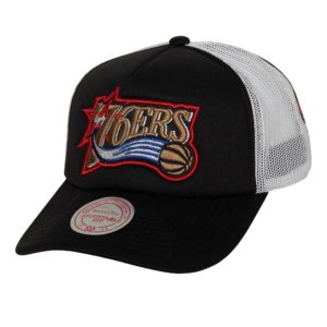 Mitchell & Ness Off The Backboard Trucker Snapback HWC Philadelphia 76ers Casquette Noir 770453