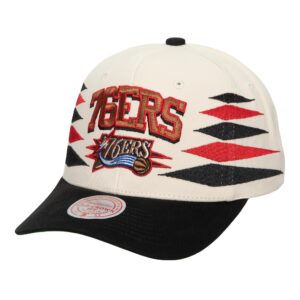Casquette de baseball Mitchell & Ness Off White Diamond Pro Snapback HWC Philadelphia 76ers Blanc 770051