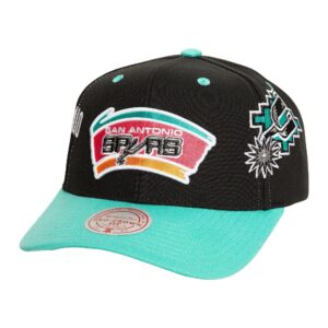 Casquette Mitchell & Ness Overbite Pro Snapback HWC San Antonio Spurs Noir/Turquoise 771226