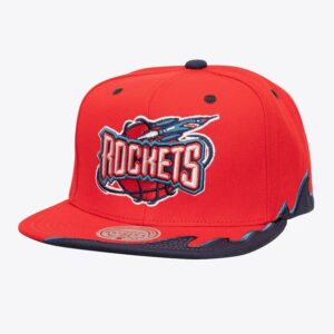 Mitchell & Ness Rouge Houston Rockets Hardwood Classics Rising Tide OG Snapback Chapeau Rouge 772082
