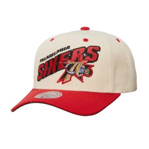 Casquette de baseball Mitchell & Ness Retro Type Pro Snapback HWC Philadelphia 76ers Beige 769729