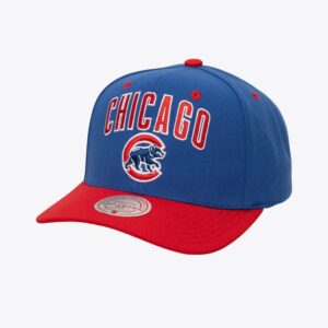 Mitchell & Ness Royal Chicago Cubs All In 2.0 Pro Crown Snapback Chapeau Bleu 772162