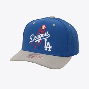 Mitchell & Ness Royal Los Angeles Dodgers All In 2.0 Pro Crown Snapback Chapeau Bleu 772145
