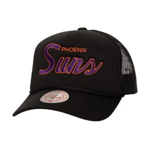 Casquette de baseball Mitchell & Ness Script Trucker HWC Phoenix Suns noir 770468