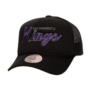 Casquette de baseball Mitchell & Ness Script Trucker HWC Sacramento Kings noir 771142