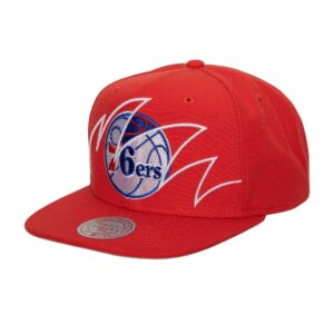 Casquette de baseball Mitchell & Ness Shark Bite Snapback Philadelphia 76ers Rouge 770126