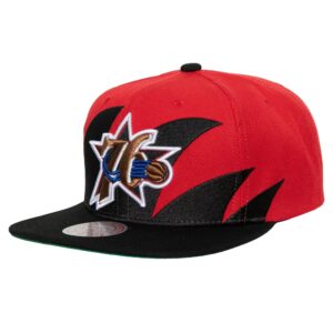 Casquette de baseball Mitchell & Ness Sharktooth Snapback HWC Philadelphia 76ers Rouge 770130