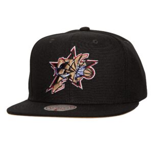Casquette de baseball Mitchell & Ness Shattered Snapback HWC Philadelphia 76ers noir 769398
