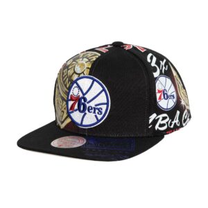Mitchell & Ness Chemise Remix Snapback HWC Philadelphia 76ers Noir 770252