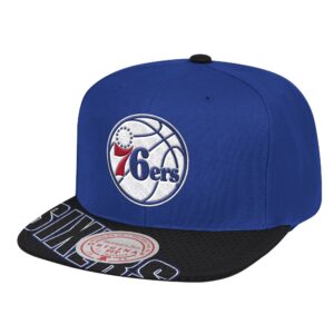 Casquette de baseball Mitchell & Ness Slash Century Snapback Philadelphia 76ers Bleu 770103