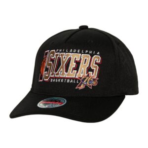 Casquette Snapback Philadelphia 76ers Mitchell & Ness Team Graphic Stretch Noir 770247