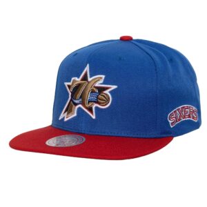 Casquette Mitchell & Ness Team Origins Snapback HWC Philadelphia 76ers Bleu 770111