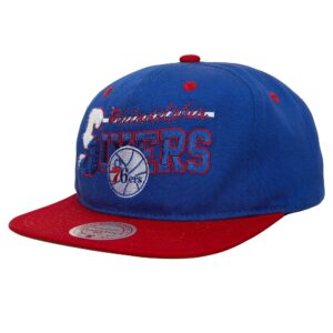 Casquette de baseball Mitchell & Ness Varsity Letter Snapback HWC Philadelphia 76ers Bleu 770096