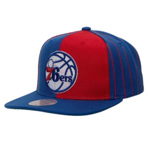 Mitchell & Ness What The Pinstripe Snapback Philadelphia 76ers Casquette Bleu 770142