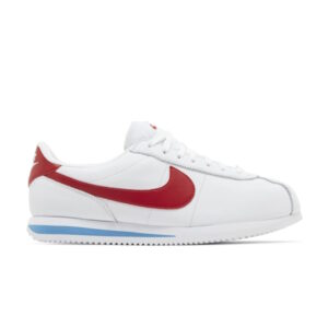 Nike Cortez Premium QS Forrest Gump 2024 Blanc/Rouge universitaire/Bleu universitaire/Argent métallique FZ1347 100