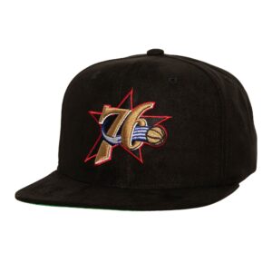Casquette de baseball Mitchell & Ness Sweet Suede Snapback HWC Philadelphia 76ers noir 769880