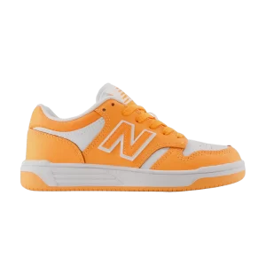 New Balance 480 Little Kid Wide 'Hot Mango' Baskets Hot Mango/Blanc PSB480HM W