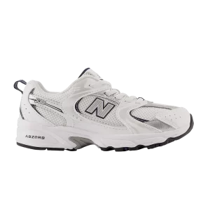 New Balance 530 Bungee Little Kid Wide 'White Natural Indigo' Blanc/Indigo Naturel/Argent Métallique PZ530SB1 W