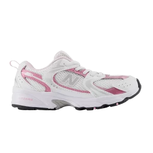 New Balance 530 Little Kid Wide 'Pink Sugar' Baskets Blanc/Rose sucre PZ530RK W