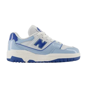 New Balance 550 Little Kid 'Pack Cuir Verni - Bleu Chrome 'Bleu Chrome/Gris Quartz PSB550KE