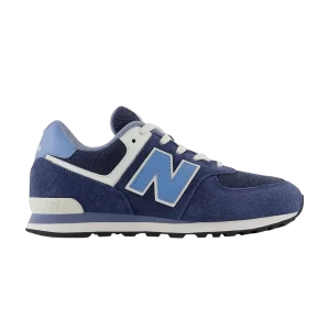New Balance 574 Big Kid Baskets 'Navy Heritage Blue' Marine/Bleu Heritage GC574ND1