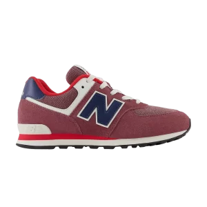 New Balance 574 Big Kid Baskets 'Washed Burgundy Navy' Bordeaux/Marine GC574NX1