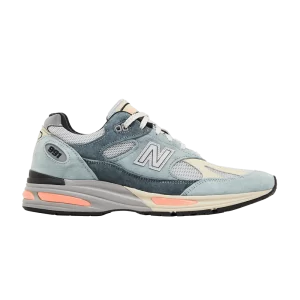 New Balance 991v2 Made In England Baskets 'Silver Blue Turbulence' Bleu Argent/Turbulence/Gris Quiet U991SG2
