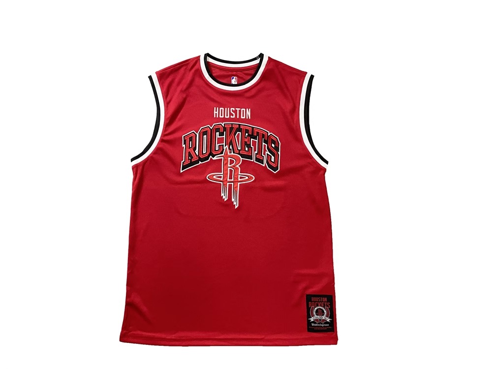 Buck Up Houston Rockets Maillot Rouge Maillot de Basket-Ball Noir 1132481