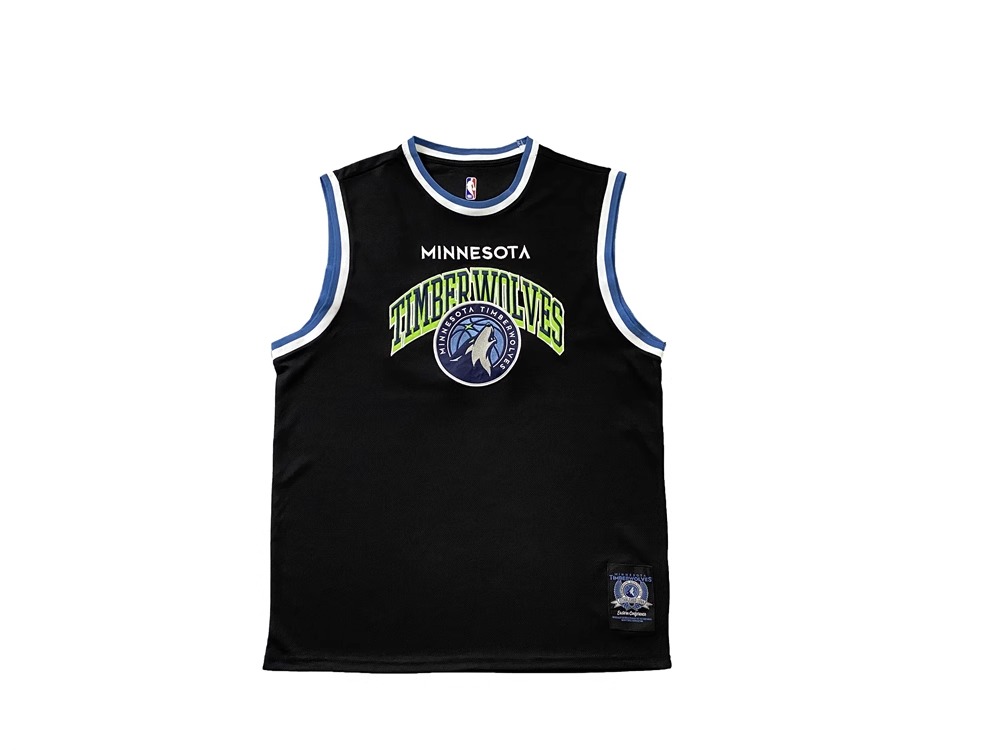 Buck Up Minnesota Timberwolves Maillot Noir Maillot de Basket-Ball Noir 1132433