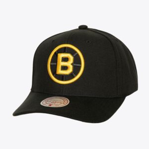 Mitchell & Ness Noir Boston Bruins Icon Grail Pro Vintage Snapback Chapeau Noir 1069348