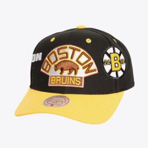 Mitchell & Ness Noir Boston Bruins Overbite Pro Vintage Snapback Chapeau Noir 1070283