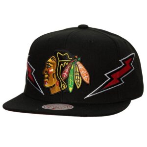 Casquette Snapback Double Trouble Blackhawks de Chicago Blackhawks Mitchell & Ness Noir 1089928