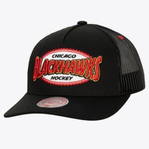 Mitchell & Ness Casquette réglable noire Chicago Blackhawks Team Seal Trucker Noir 1089923