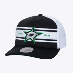 Casquette de baseball Mitchell & Ness noir Dallas Stars Sideline Trucker Snapback Hat noir 1112152