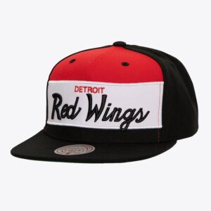 Casquette de baseball Mitchell & Ness noir Detroit Red Wings Retro Sport Vintage Snapback Hat noir 1112201