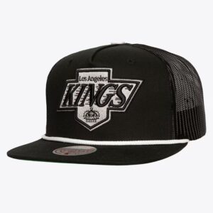 Casquette de baseball Mitchell & Ness noir Los Angeles Kings Vintage Roper Trucker chapeau réglable rouge 1170237