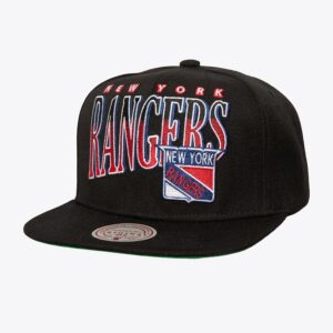 Mitchell & Ness Casquette Snapback noire New York Rangers Line Work OG Noir 886405