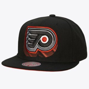 Mitchell & Ness Noir Philadelphia Flyers Big Face 7.0 Vintage Snapback Chapeau Noir 928606