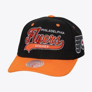 Mitchell & Ness Noir Philadelphia Flyers Tailsweep 2.0 Pro Snapback Chapeau Noir 1193207