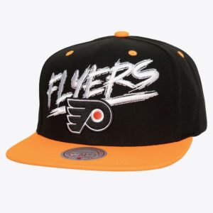 Mitchell & Ness Casquette Snapback Transcript des Flyers de Philadelphie Noir Noir 1193166