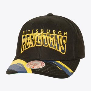Casquette de baseball Mitchell & Ness noir Pittsburgh Penguins brossé Past Ya Pro Snapback Hat noir 1200011