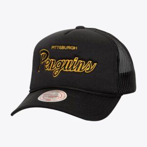 Mitchell & Ness Casquette réglable noire Pittsburgh Penguins Script Trucker Noir 1200002