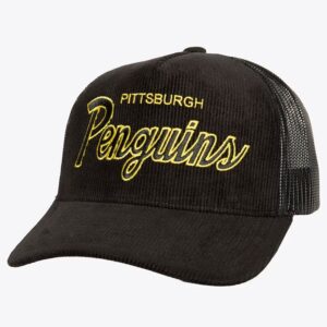 Casquette de baseball Mitchell & Ness noir Pittsburgh Penguins Times Up Trucker chapeau réglable noir 1193121