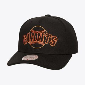 Casquette de baseball Mitchell & Ness noir San Francisco Giants Neon Logo Pro Crown Snapback Hat noir 885760