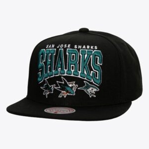 Mitchell & Ness Casquette Snapback Champ Stack des Sharks de San Jose Noir Noir 1200057