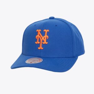 Mitchell & Ness Bleu New York Mets Cooperstown Collection Team Pro Snapback Chapeau Gris 884772
